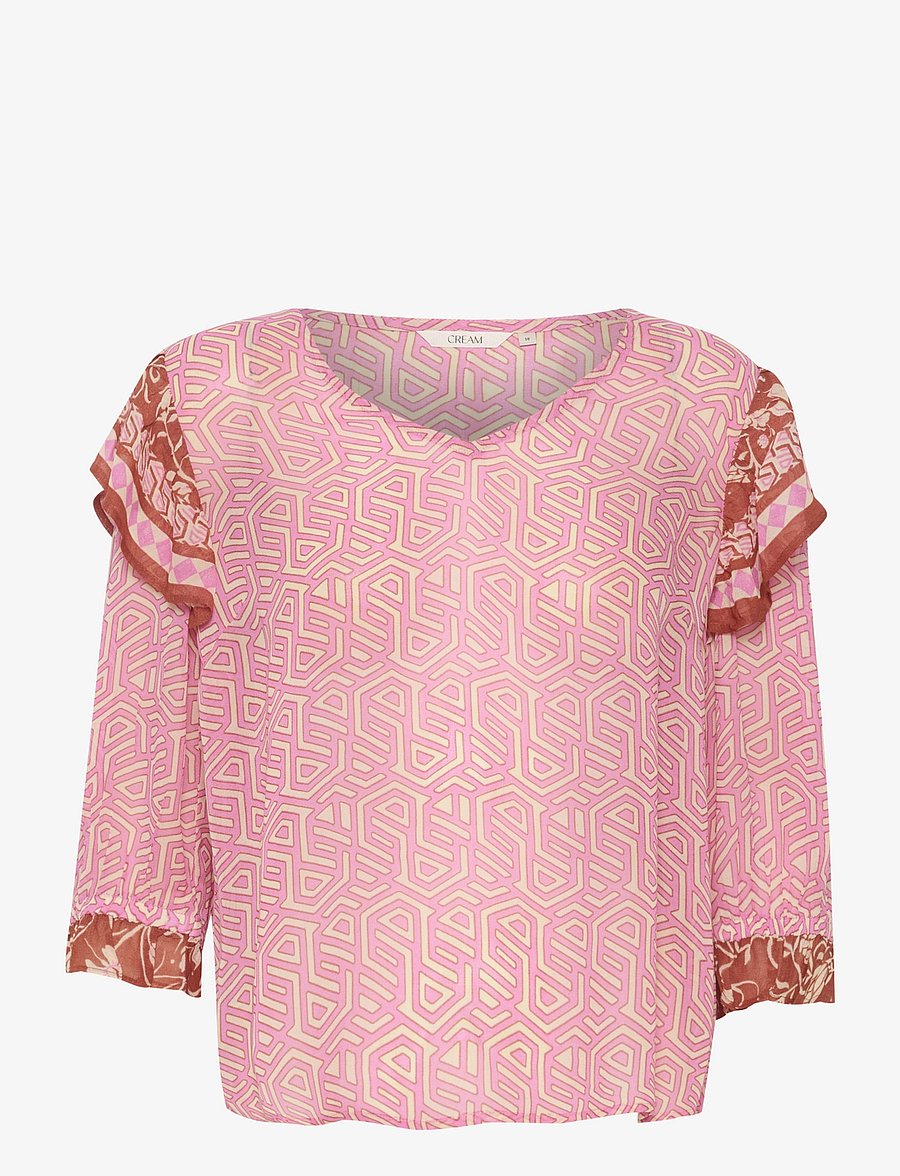 Cream - CRLinea Blouse - short-sleeved blouses - geometric print - 1