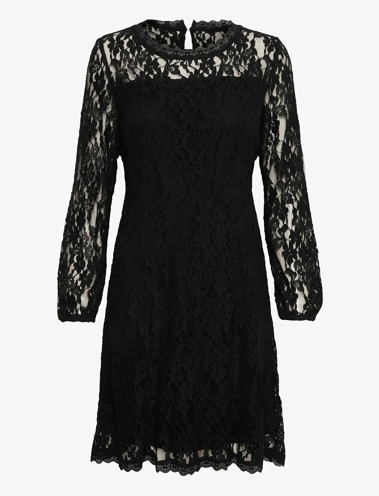 Cream - CRKit Lace LS Dress - Zally fit - pidulikud kleidid - pitch black - 1