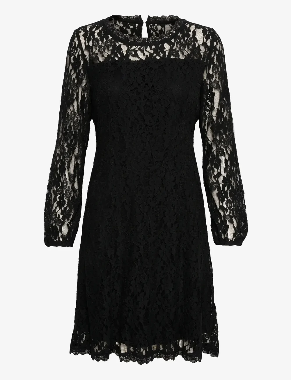 Cream - CRKit Lace LS Dress - Zally fit - pidulikud kleidid - pitch black - 1
