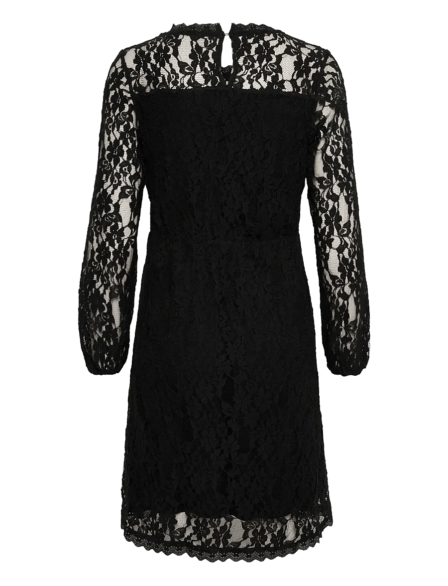 Cream - CRKit Lace LS Dress - Zally fit - partykleider - pitch black - 2