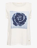 CRKaren T-Shirt - SNOW WHITE DENIM ROSE