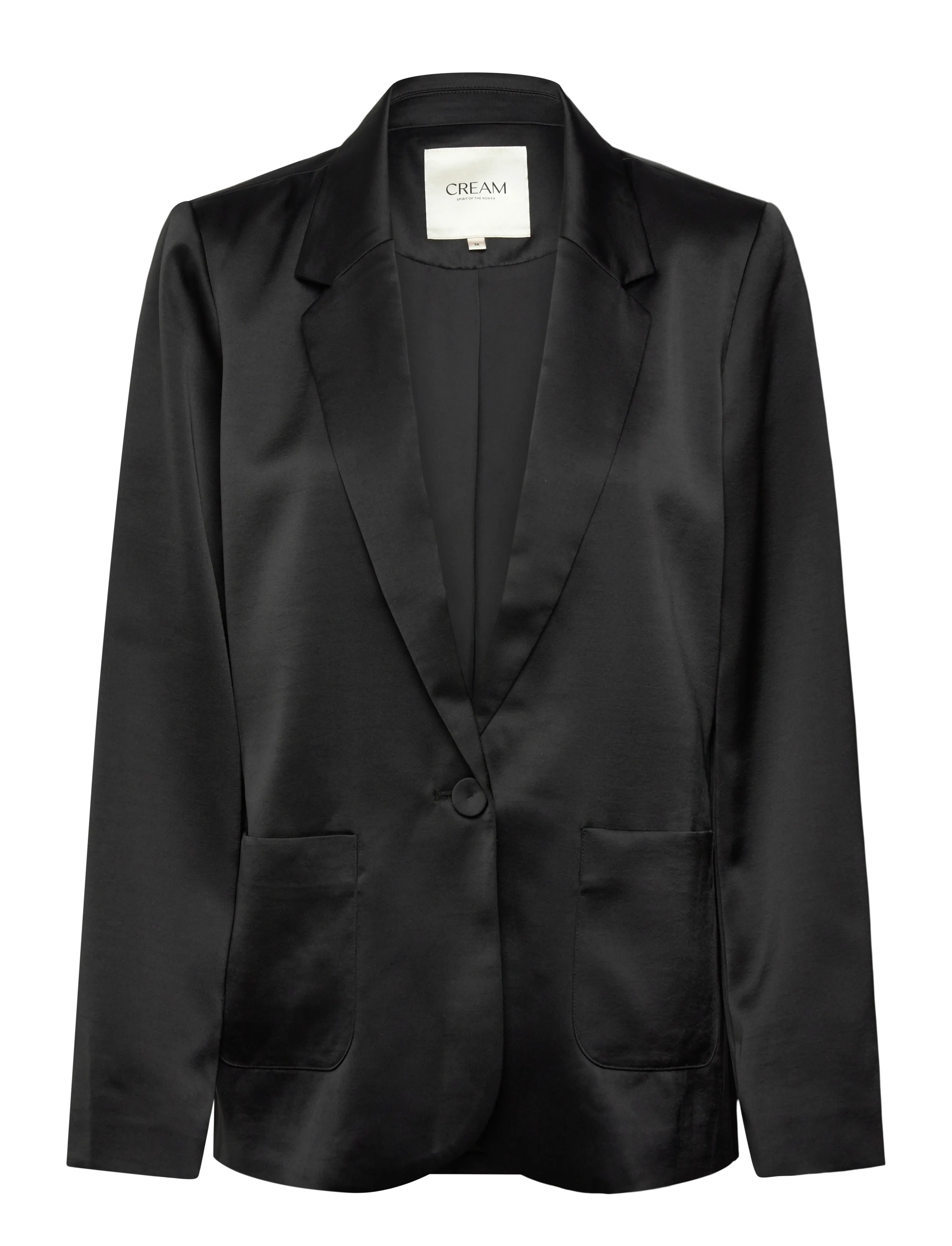 CRCocamia LS Sateen Blazer - PITCH BLACK
