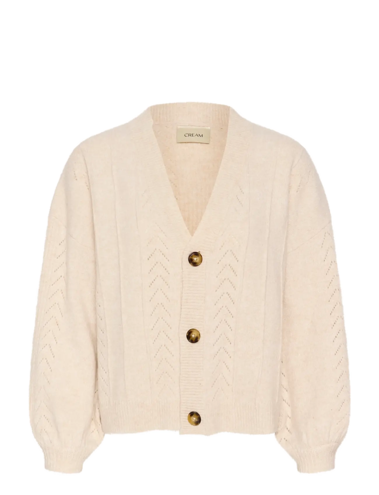 CREAM Crholiday Knit Cardigan Cream - S/M - Damen