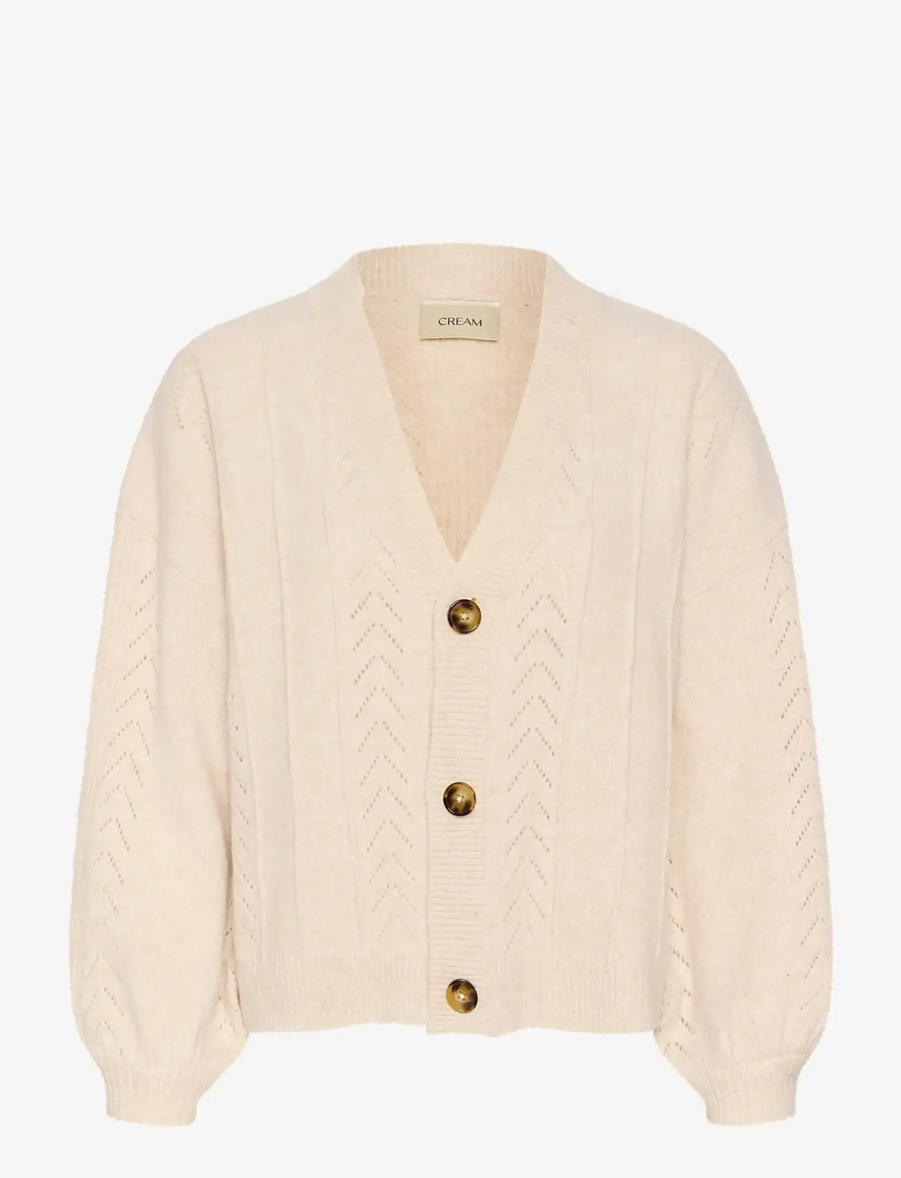 Cream - CRHoliday Knit Cardigan - kardiganid - oat melange - 1