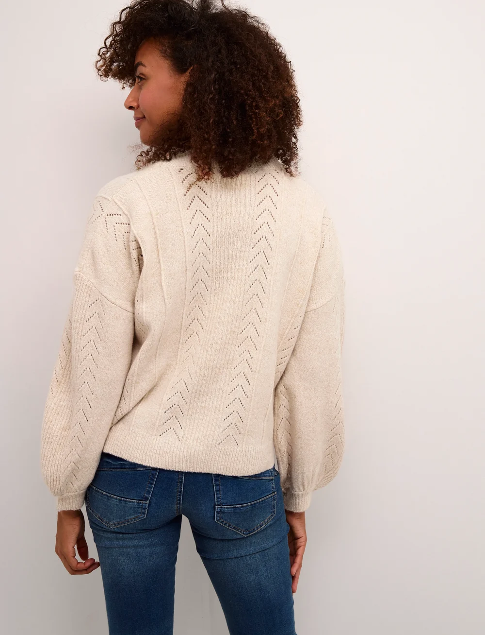 Cream - CRHoliday Knit Cardigan - cardigans - oat melange - 4