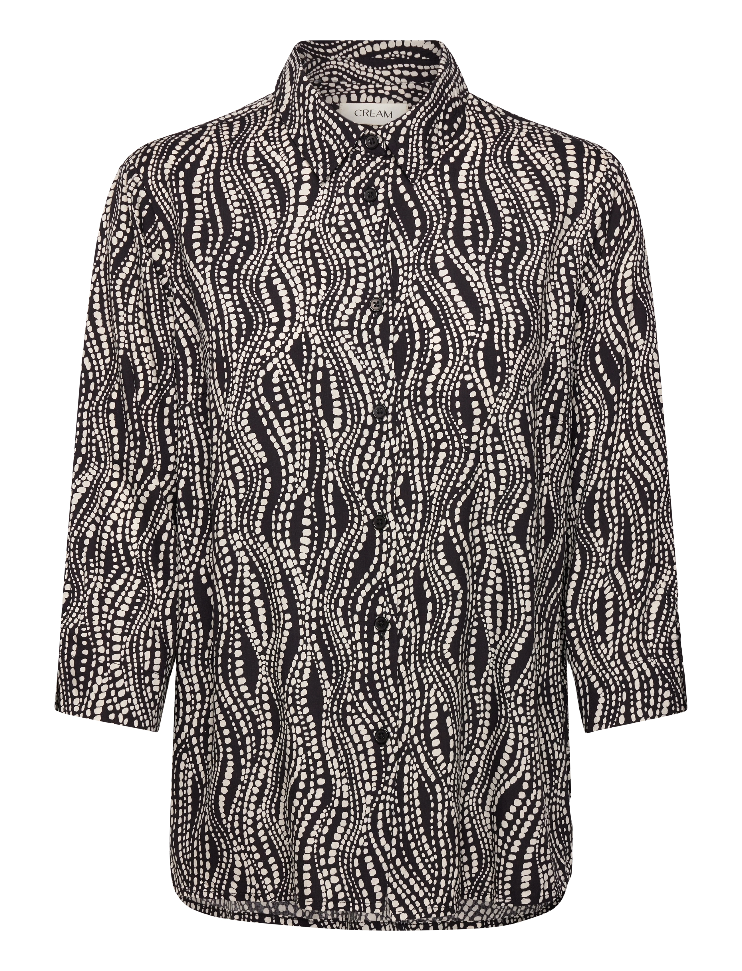 Cream CRTiah shirt - Nyheder - BLACK WAVY DOTS / black