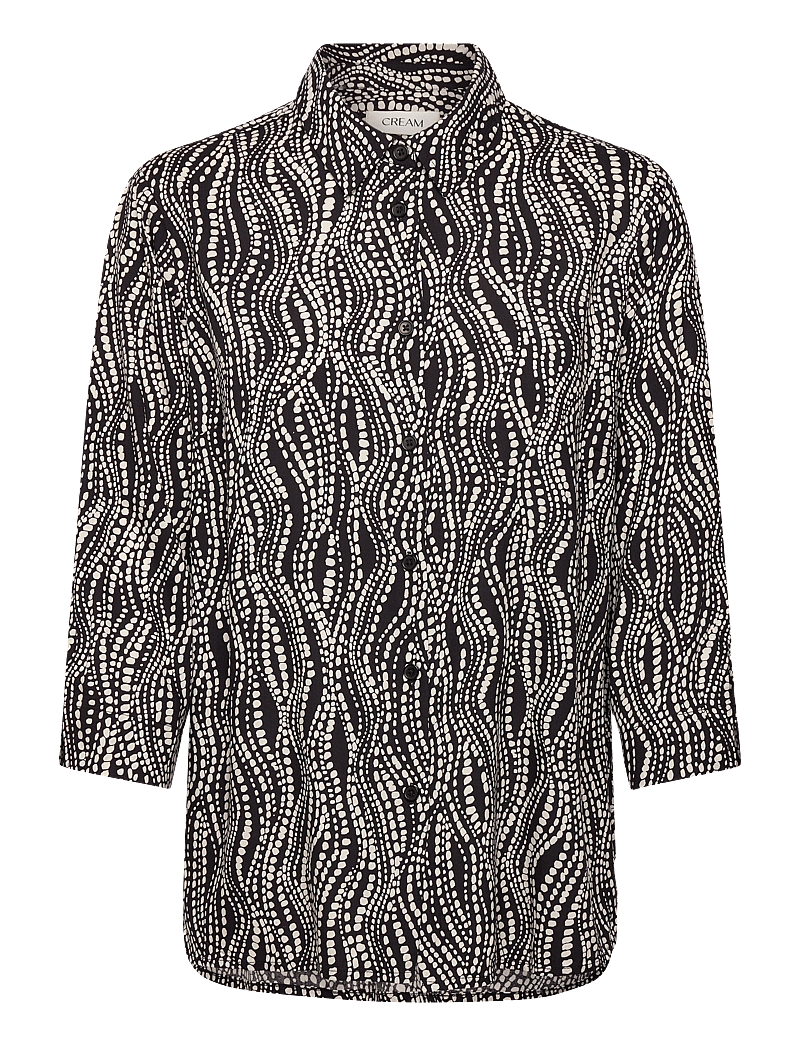 Cream - CRTiah shirt - pikkade varrukatega särgid - black wavy dots - 0