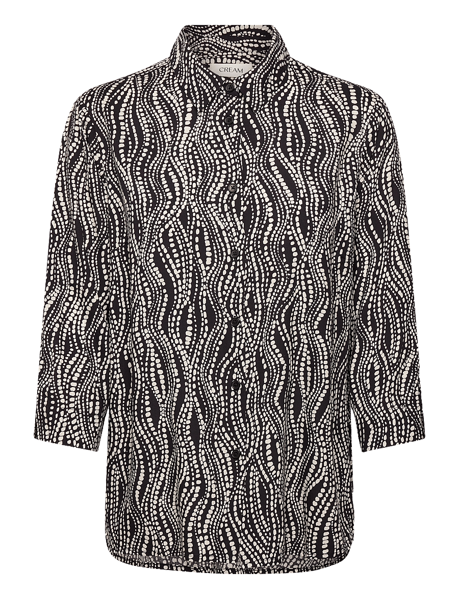 Cream - CRTiah shirt - langärmlige hemden - black wavy dots - 0