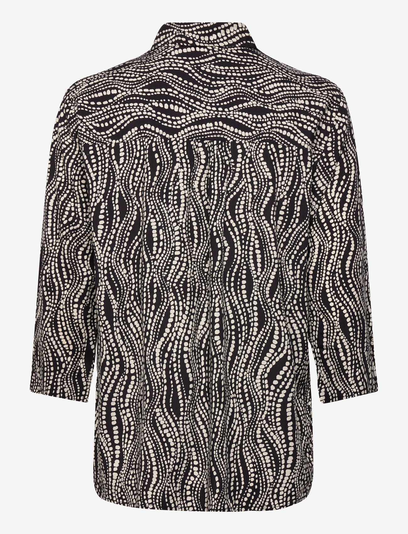 Cream - CRTiah shirt - long-sleeved shirts - black wavy dots - 1