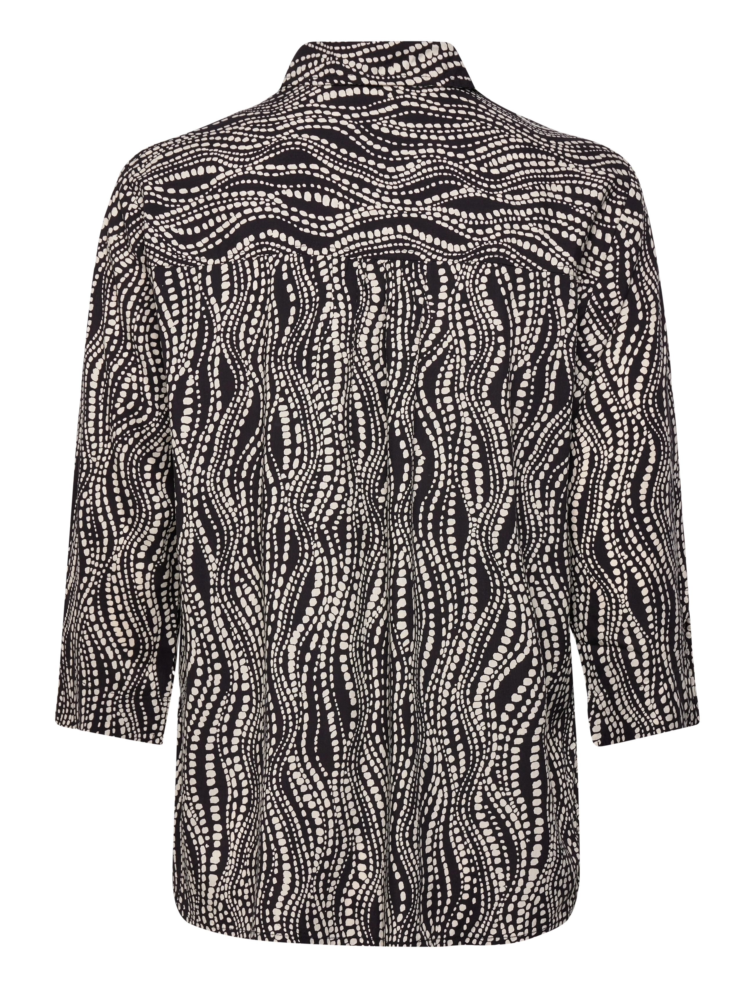 Cream - CRTiah shirt - langärmlige hemden - black wavy dots - 1
