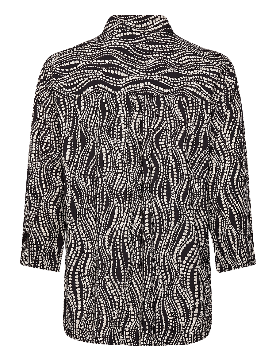 Cream - CRTiah shirt - langärmlige hemden - black wavy dots - 1