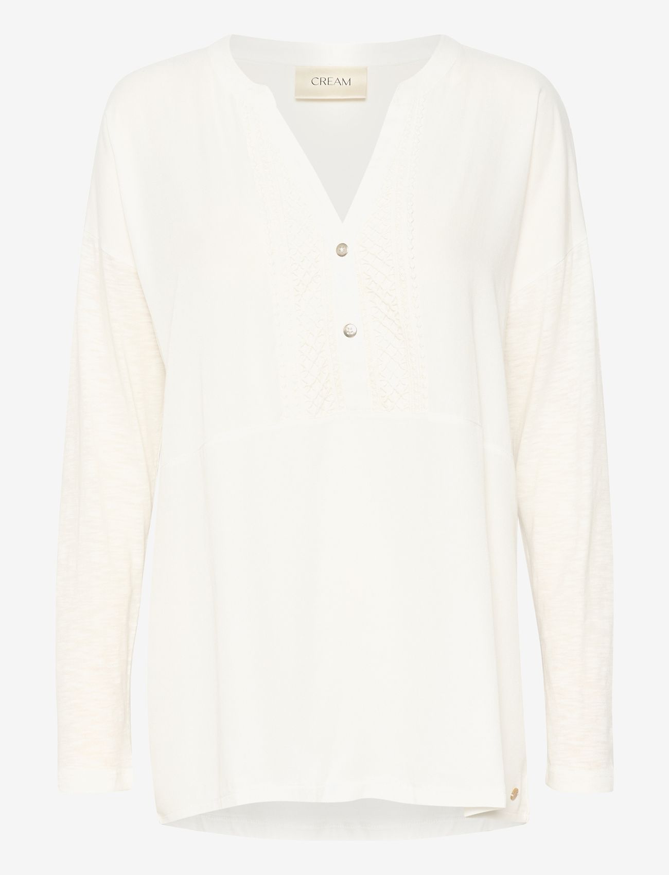 Cream - CRJajah blouse - pitkähihaiset puserot - snow white - 0