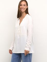 Cream - CRJajah blouse - long-sleeved blouses - snow white - 2