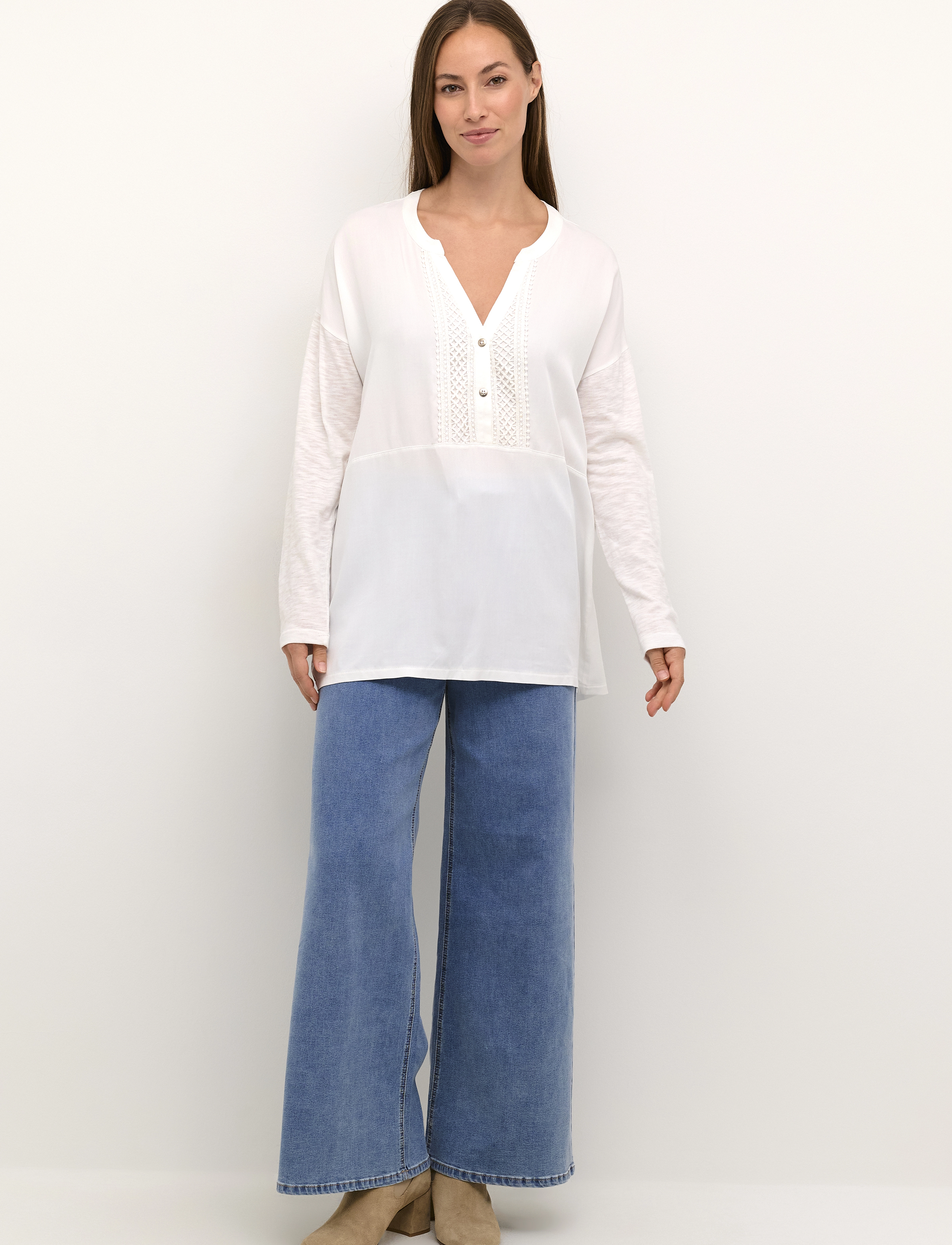 Cream - CRJajah blouse - palaidinės ilgomis rankovėmis - snow white - 3