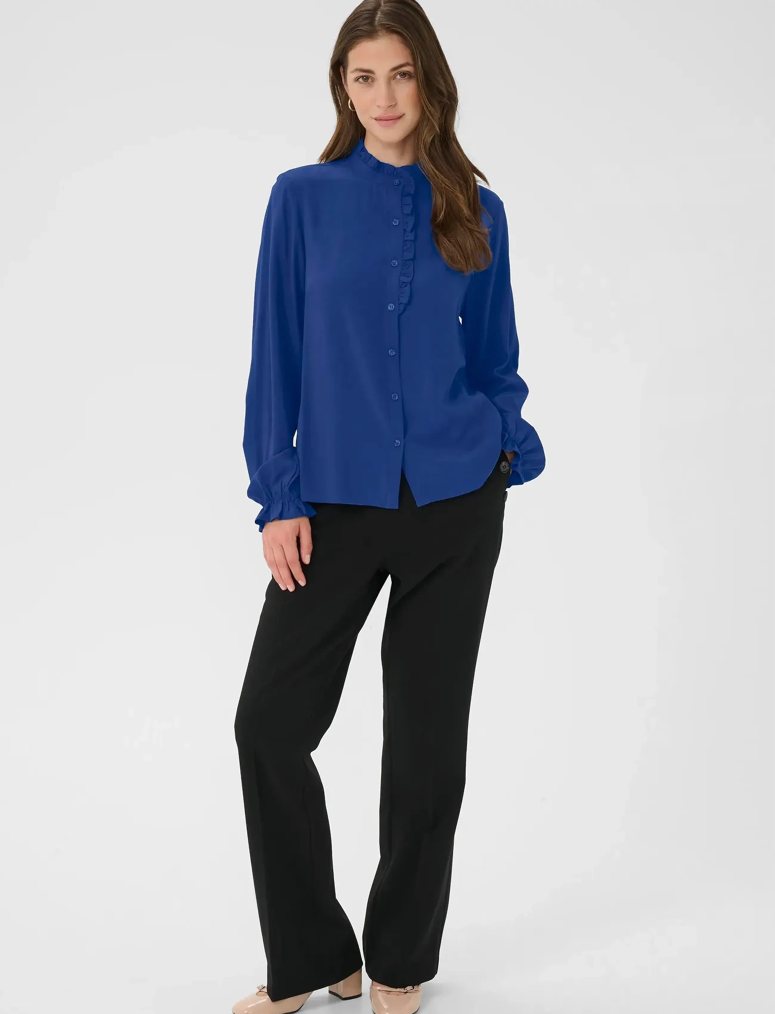 Cream - CRVenea Shirt - long-sleeved shirts - galaxy blue - 3