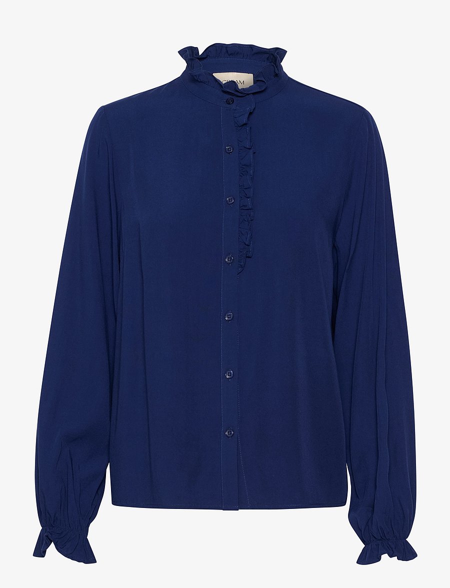 Cream - CRVenea Shirt - langærmede skjorter - ocean cavern - 1