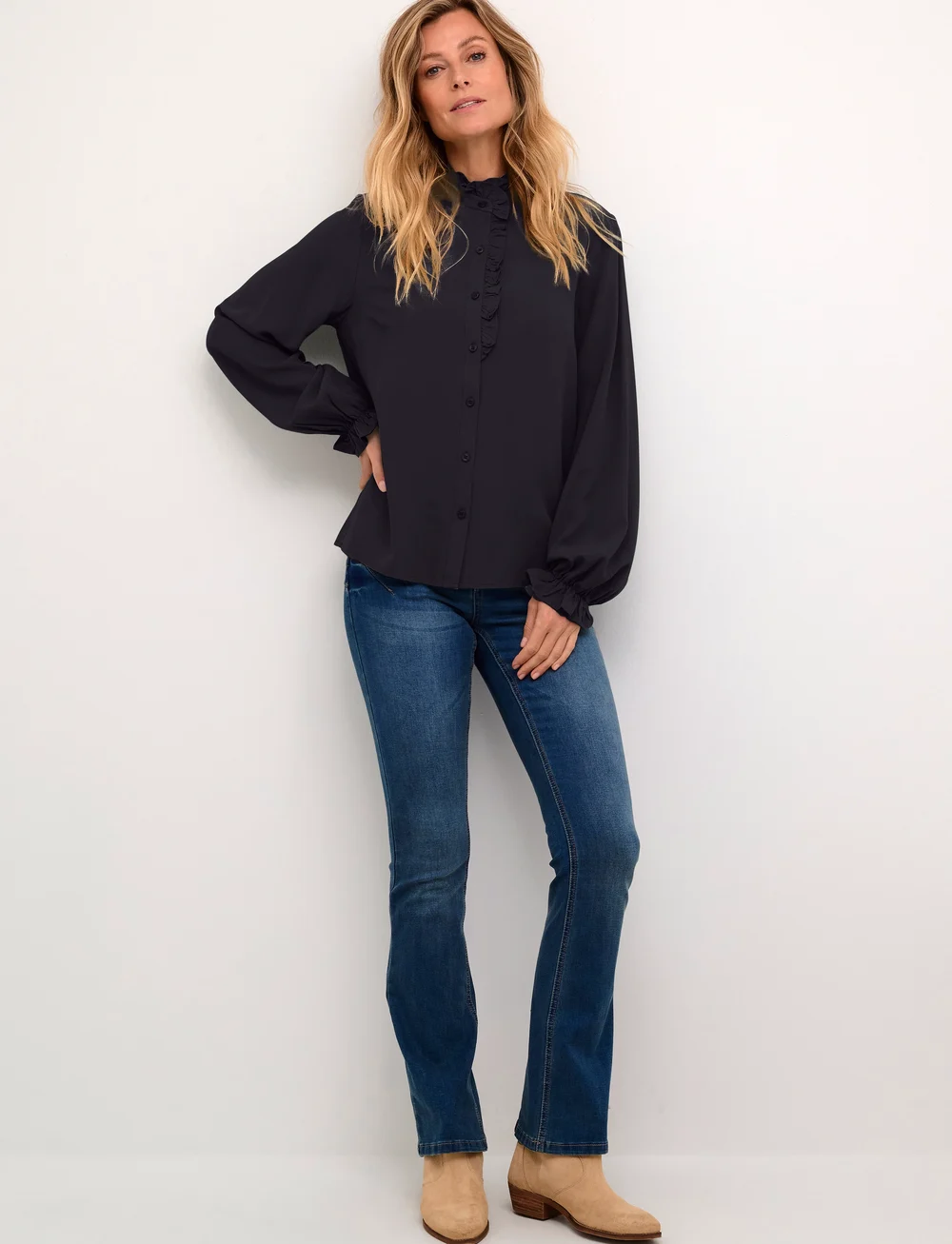 Cream - CRVenea Shirt - långärmade skjortor - pitch black - 3