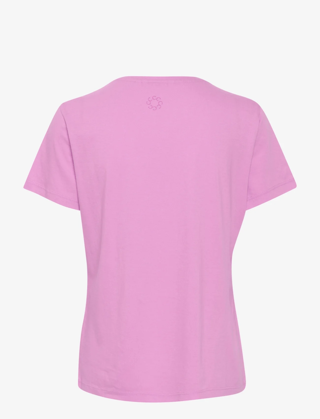 Cream - CRNaia Deep V-neck T-Shirt - lowest prices - cyclamen - 1