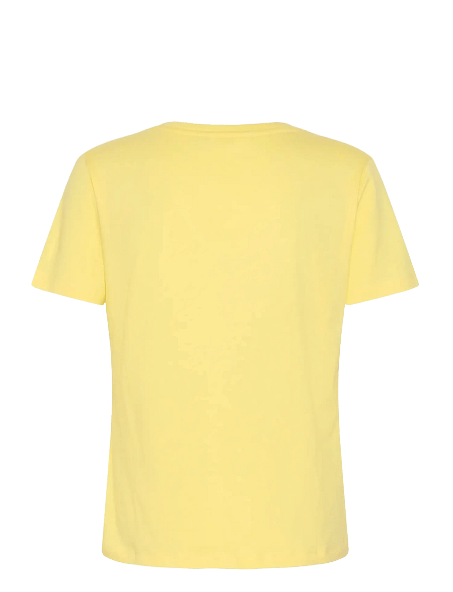 Cream - CRNaia Deep V-neck T-Shirt - t-shirts - lemon meringue - 2