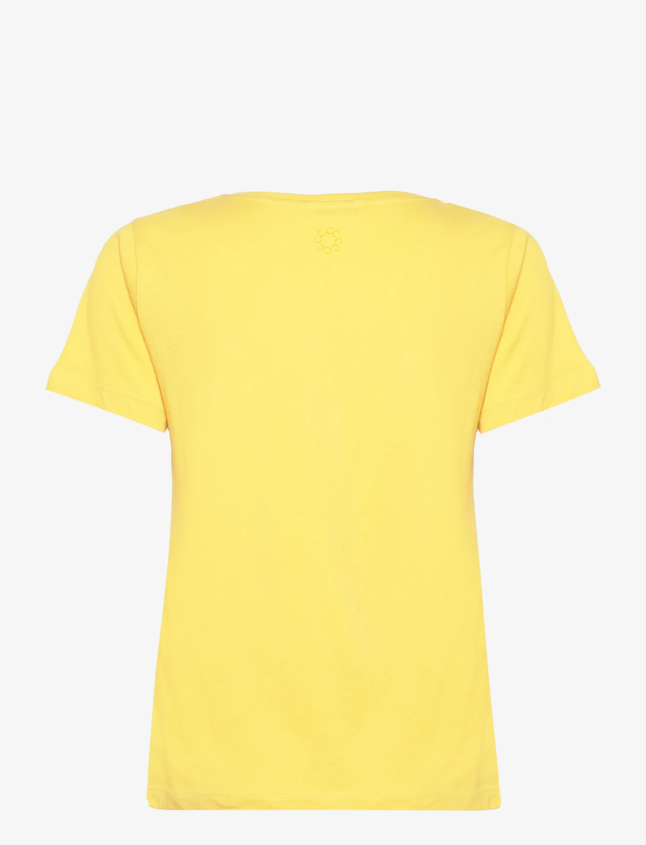 Cream - CRNaia Deep V-neck T-Shirt - lowest prices - misted yellow - 1