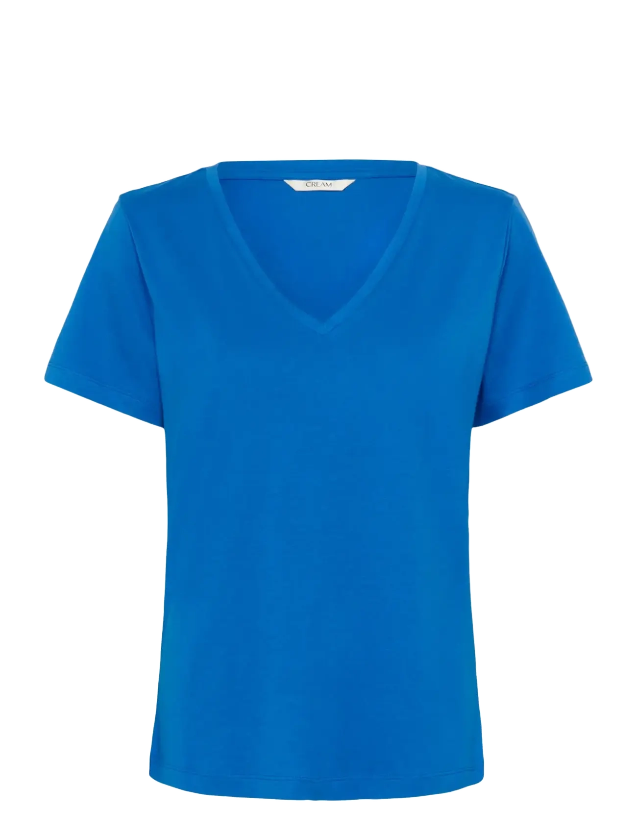 CREAM Crnaia Deep V-Ausschnitt T-Shirt Blau - M - Damen