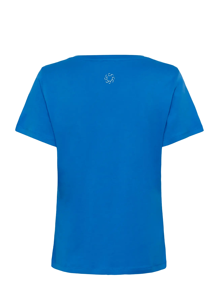 Cream - CRNaia Deep V-neck T-Shirt - t-shirts - palace blue - 2