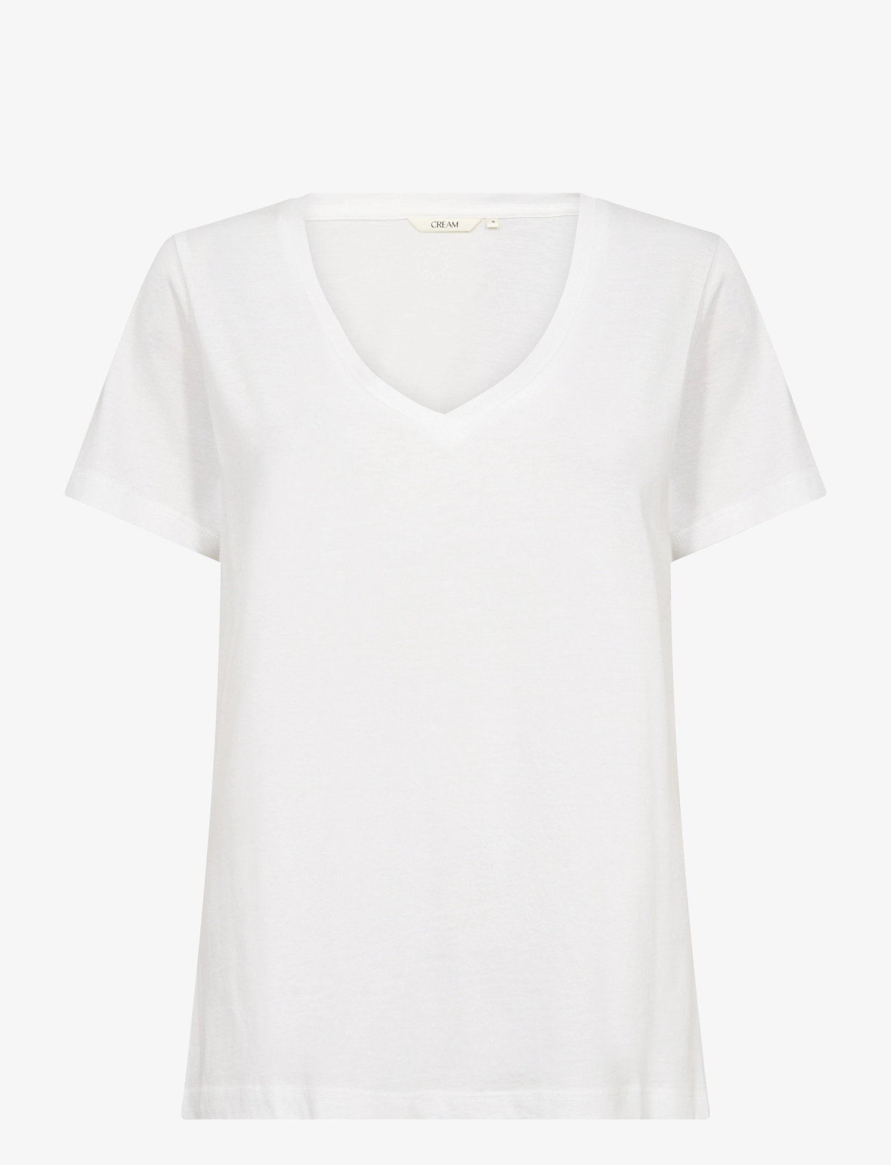 Cream - CRNaia Deep V-neck T-Shirt - t-shirts - snow white - 1