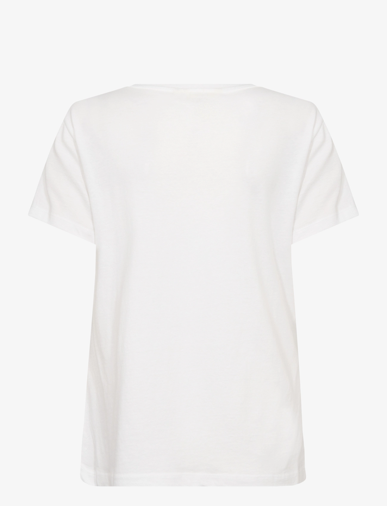 Cream - CRNaia Deep V-neck T-Shirt - t-shirts - snow white - 2