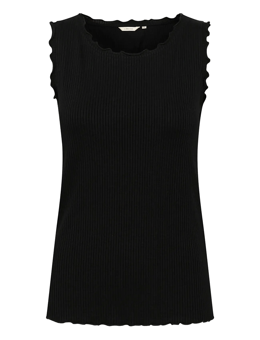 Cream - CRRibba Top - tanktops - pitch black - 1