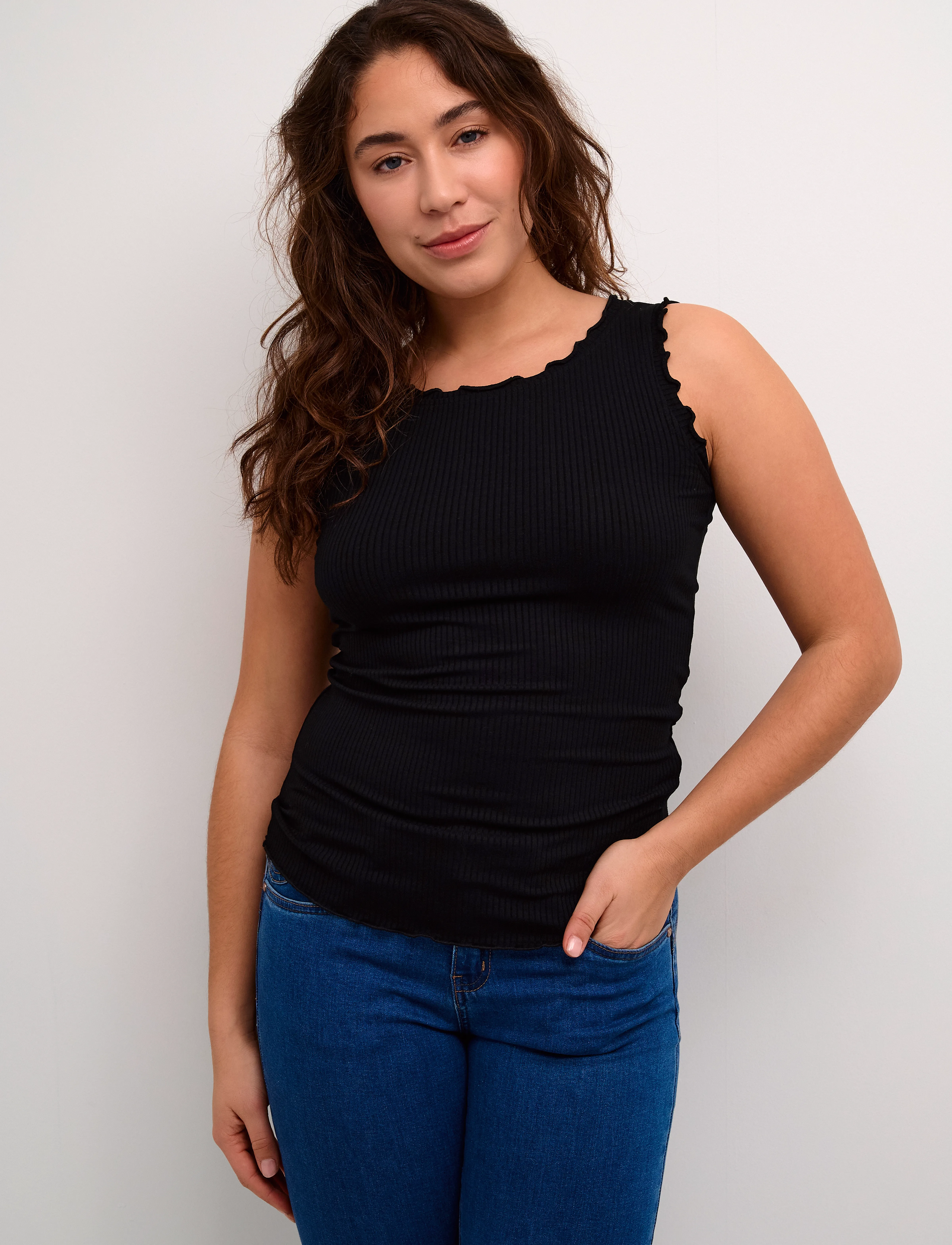 Cream Crribba Top, M, Black, T-Shirts & Toppe > Uden Ærmer, Dame