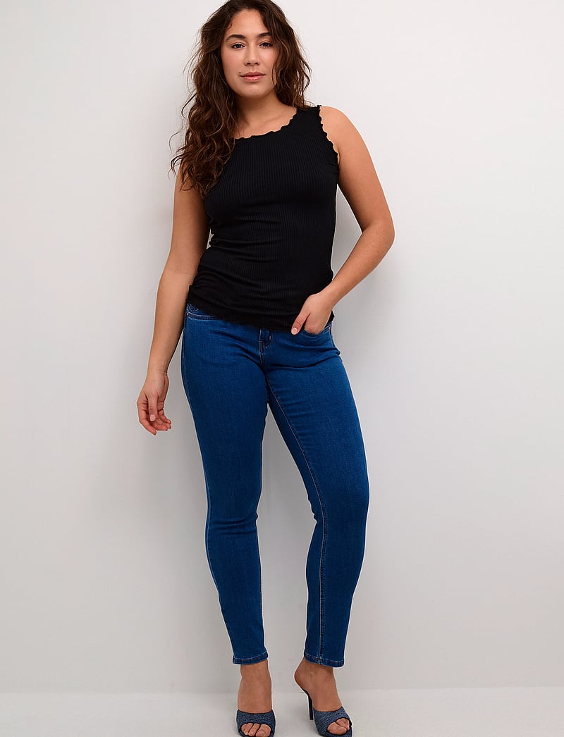 Cream - CRRibba Top - linnen - pitch black - 3