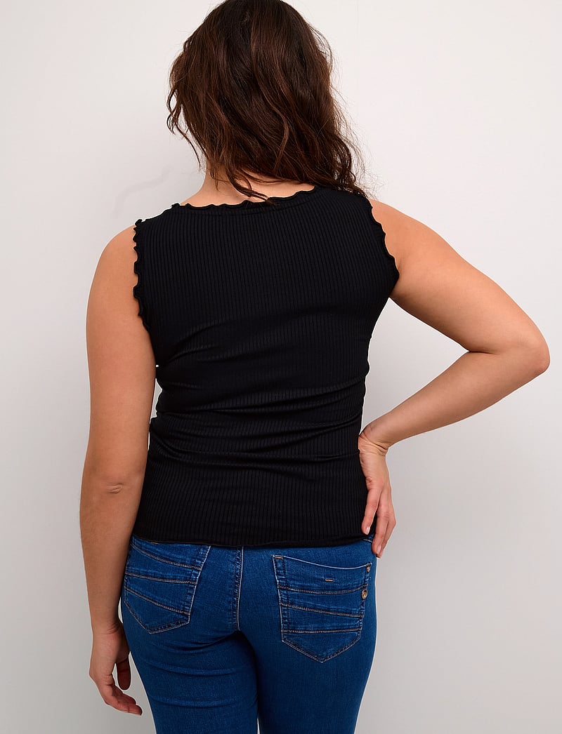 Cream - CRRibba Top - linnen - pitch black - 4