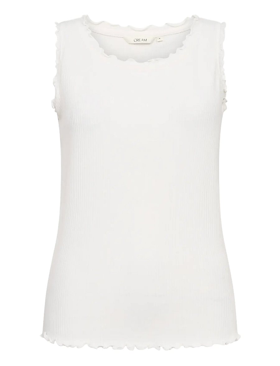 Cream - CRRibba Top - Ärmellose tops - snow white - 1