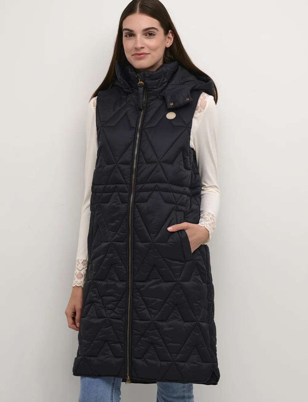 Cream - CRGaiagro Waistcoat - herbstjacken - blue black - 0