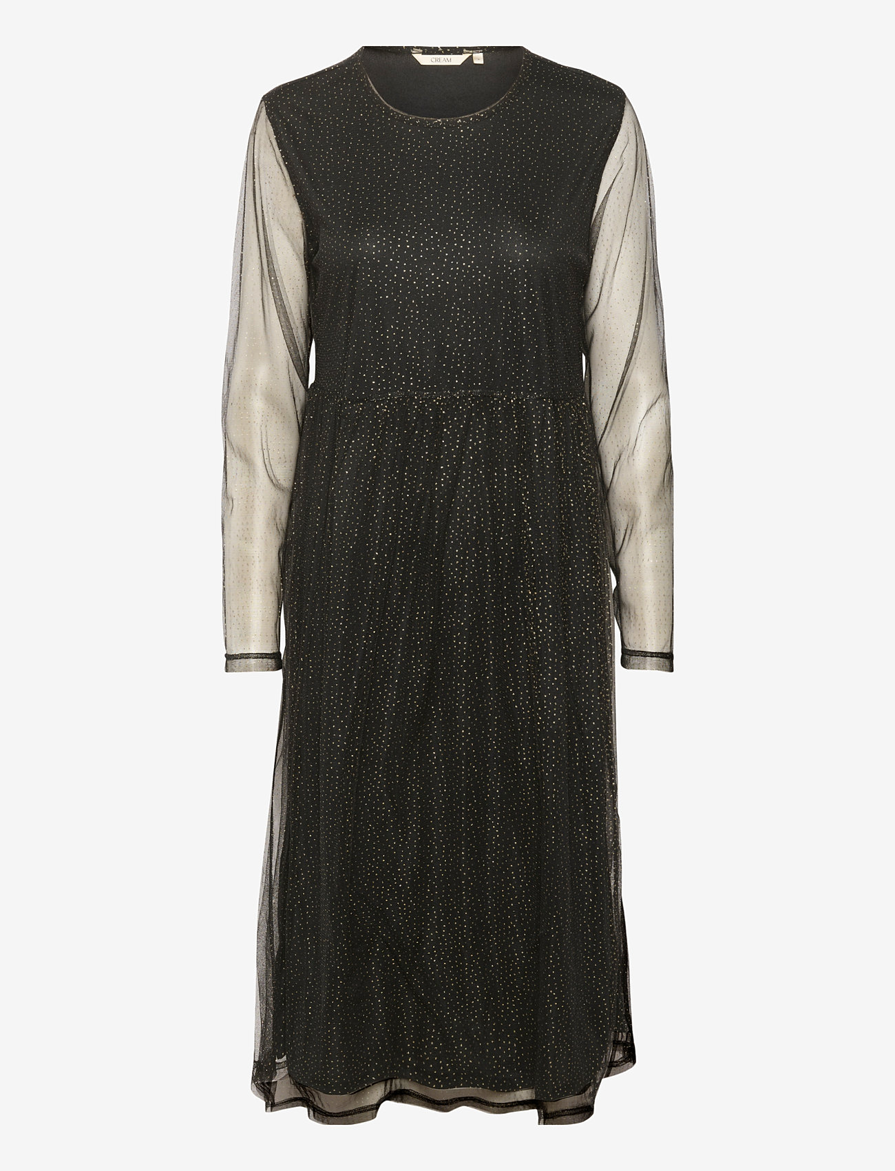 Cream - CRThava Dress - Zally fit - black w. gold dots - 1