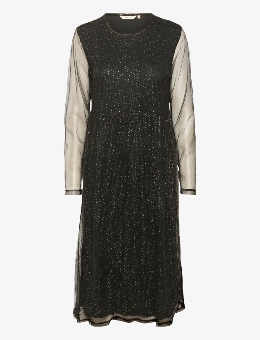 Cream - CRThava Dress - Zally fit - knitted dresses - black w. gold dots - 1