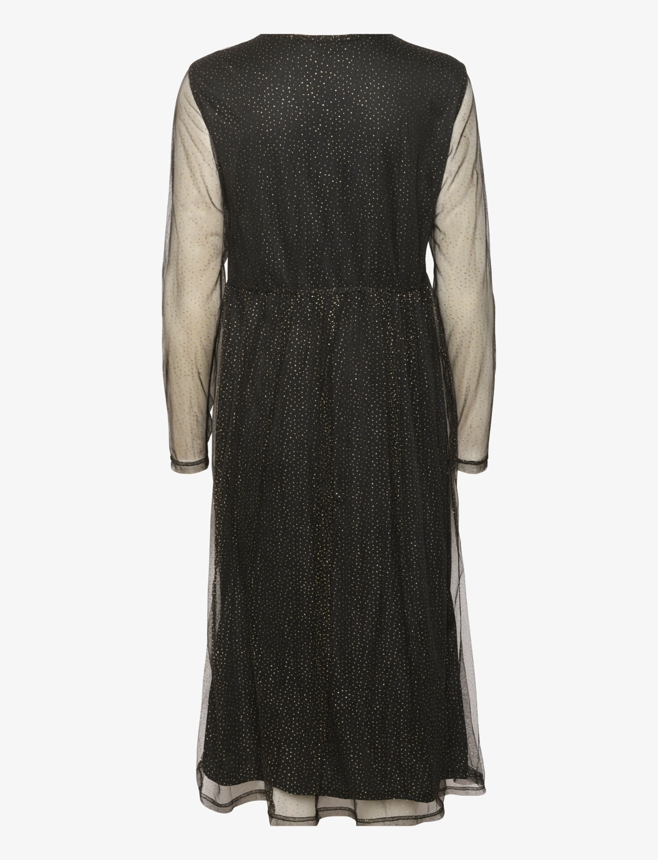 Cream - CRThava Dress - Zally fit - strikkjoler - black w. gold dots - 2