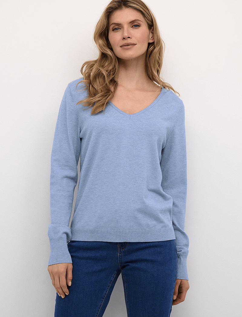 Cream - CRDela Knit Pullover - pullover - marina melange - 0
