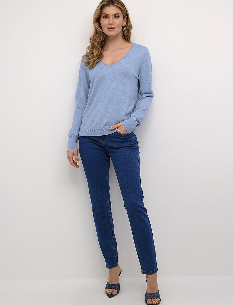 Cream - CRDela Knit Pullover - pullover - marina melange - 3