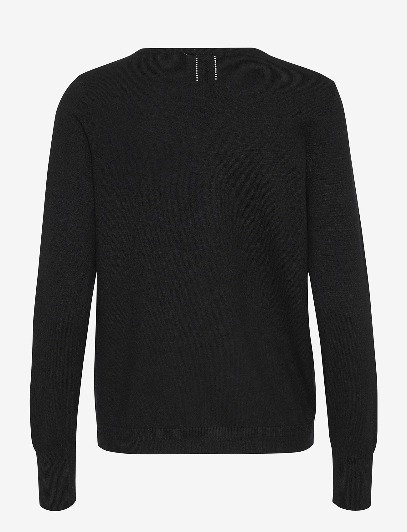 Cream - CRDela Knit Pullover - striktrøjer - pitch black - 2