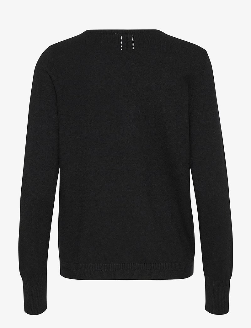 Cream - CRDela Knit Pullover - striktrøjer - pitch black - 2