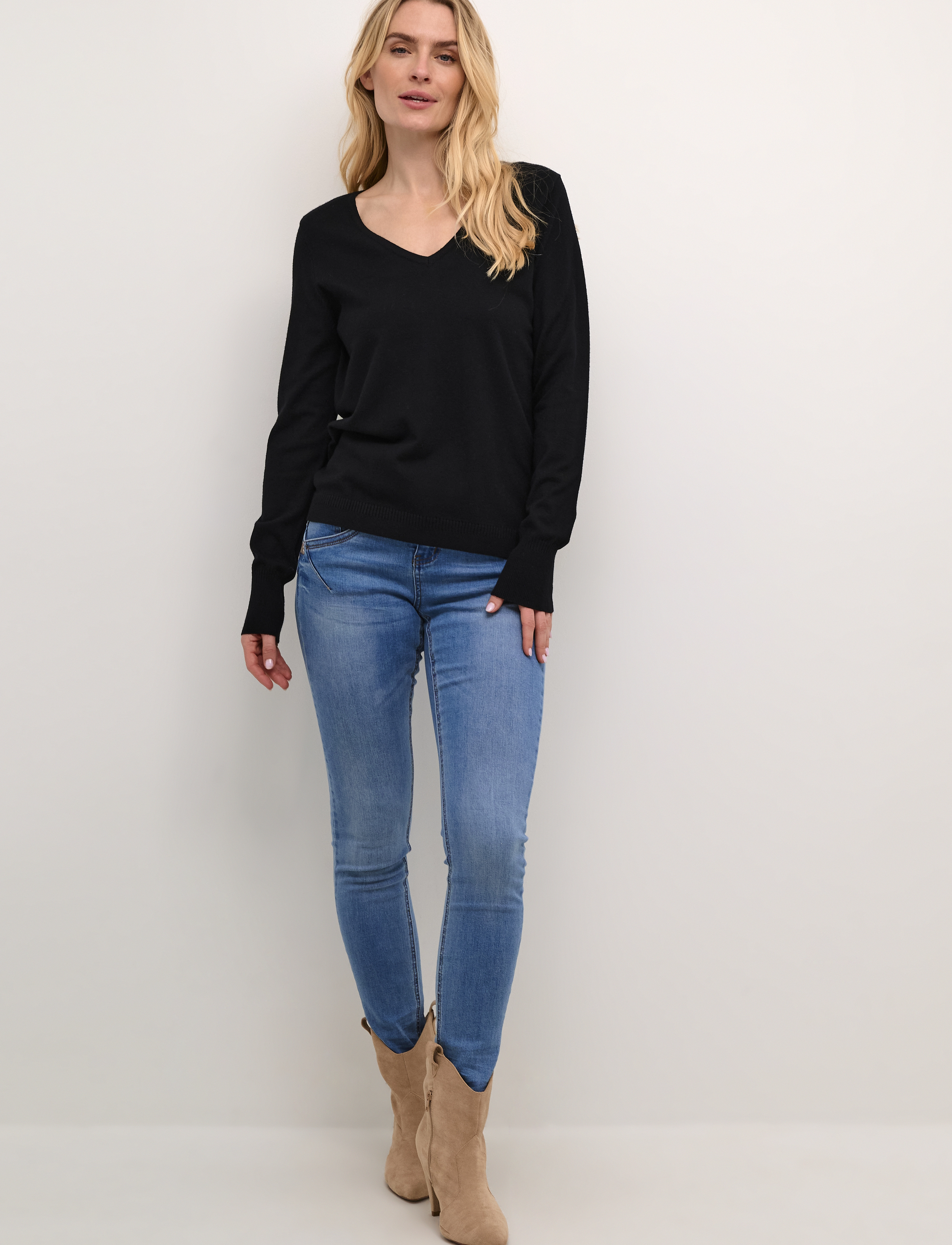 Cream - CRDela Knit Pullover - pullover - pitch black - 3