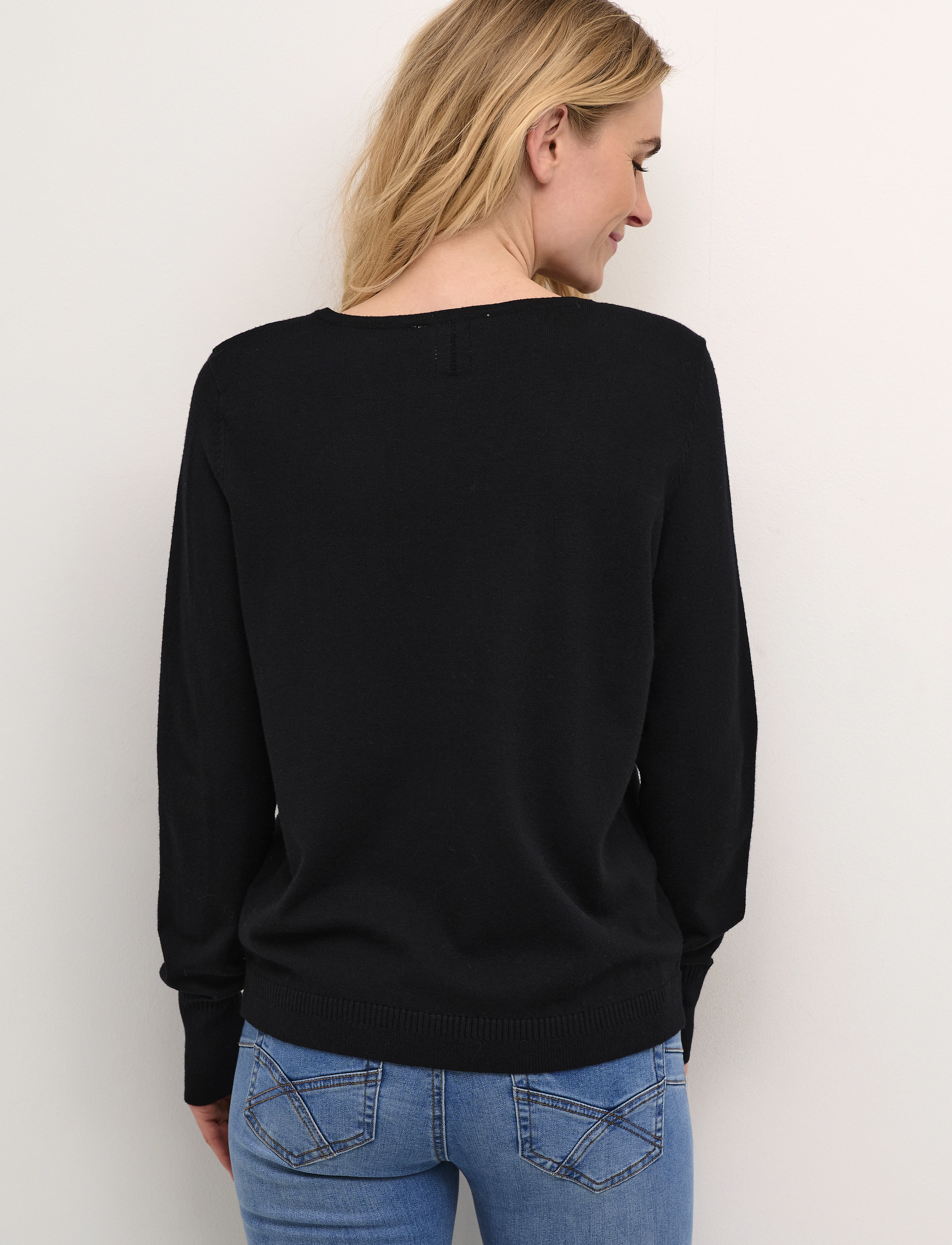 Cream - CRDela Knit Pullover - pullover - pitch black - 4
