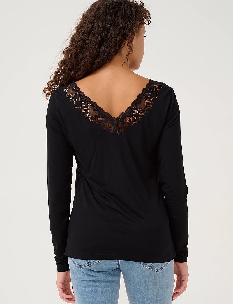 Cream - CRTrulla LS T-Shirt - pitkähihaiset t-paidat - pitch black - 4