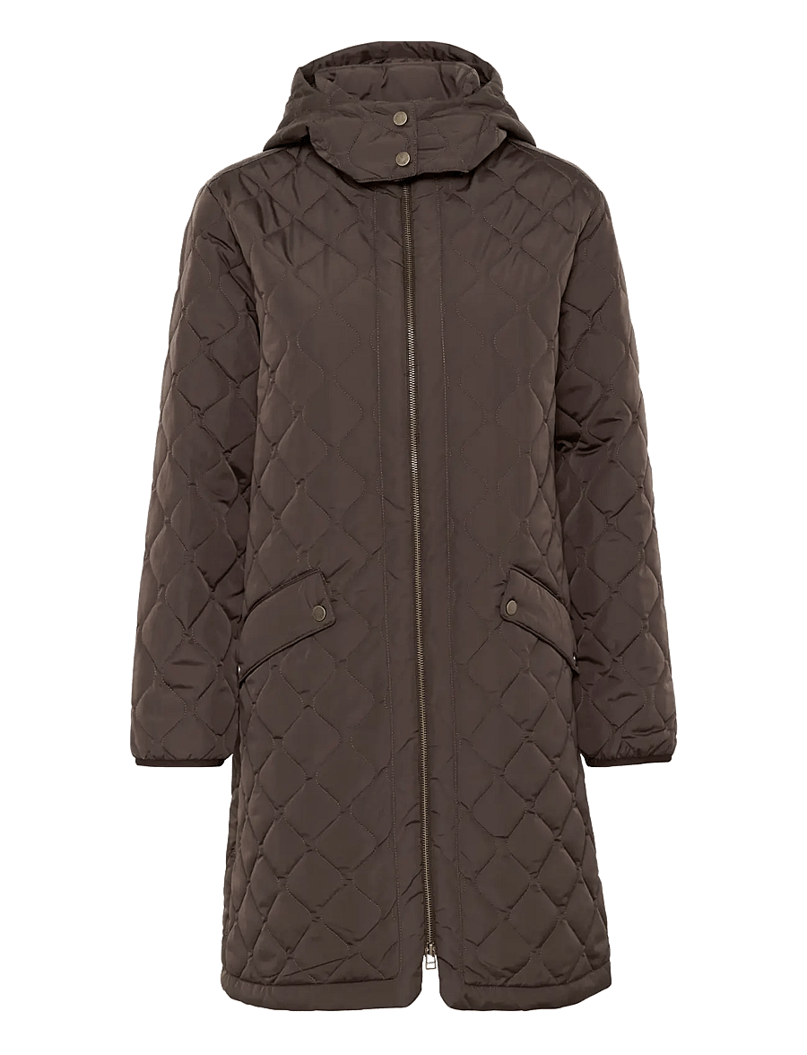 Cream - CRArwen Jacket W. Hood - quilted jackets - java - 1