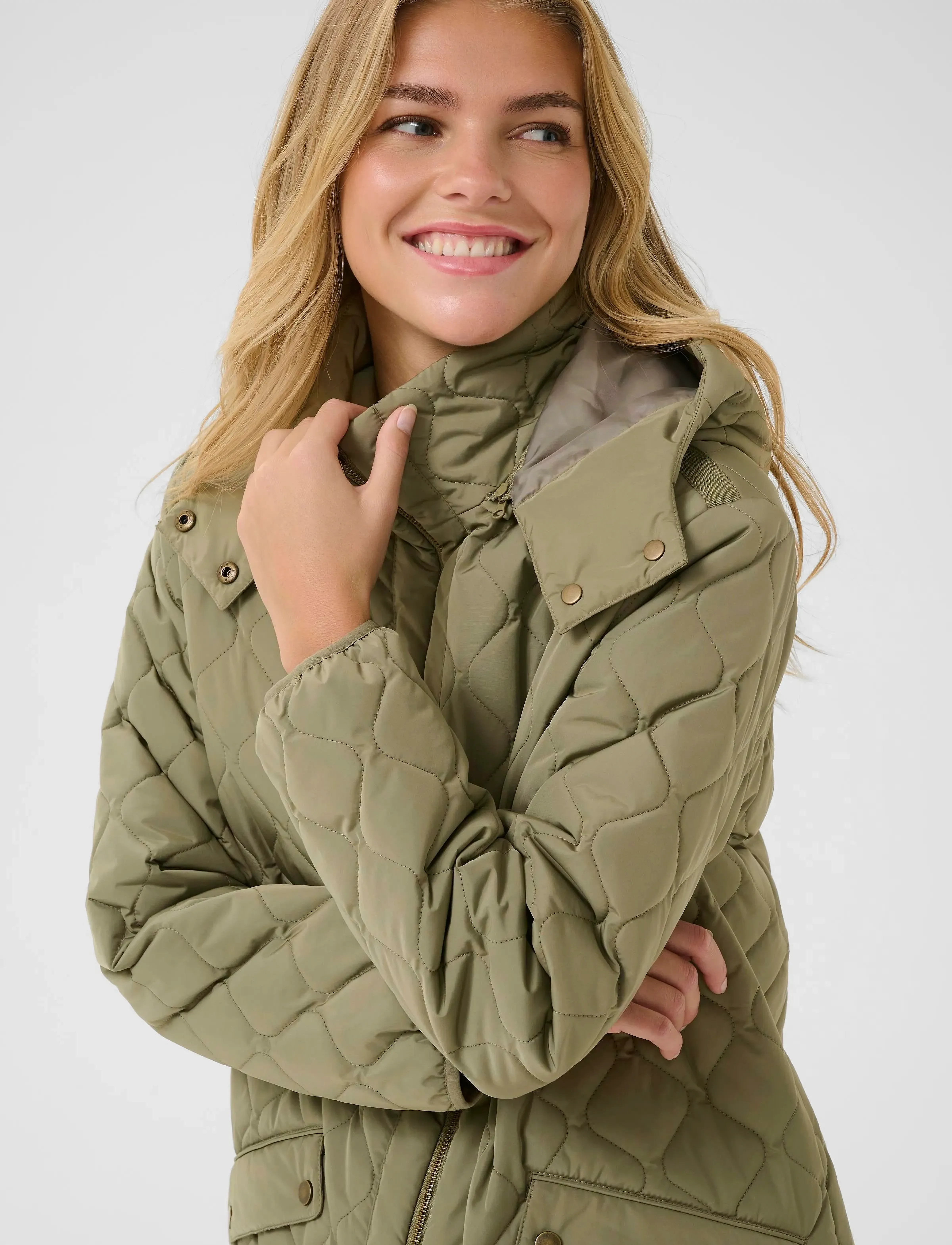 Cream - CRArwen Jacket W. Hood - vorjakkar - kalamata - 5