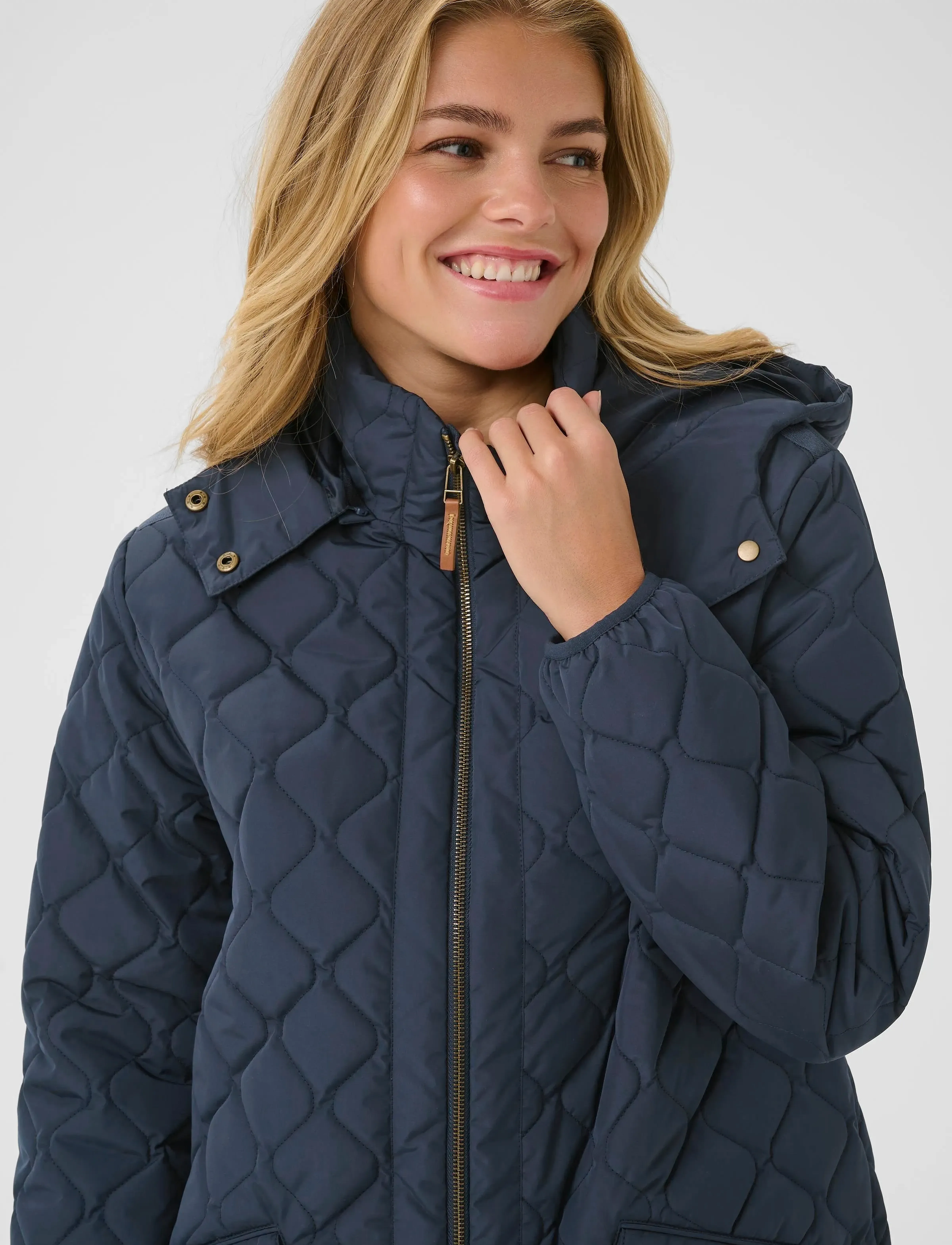 Cream - CRArwen Jacket W. Hood - kurtki wiosenne - navy blazer - 5