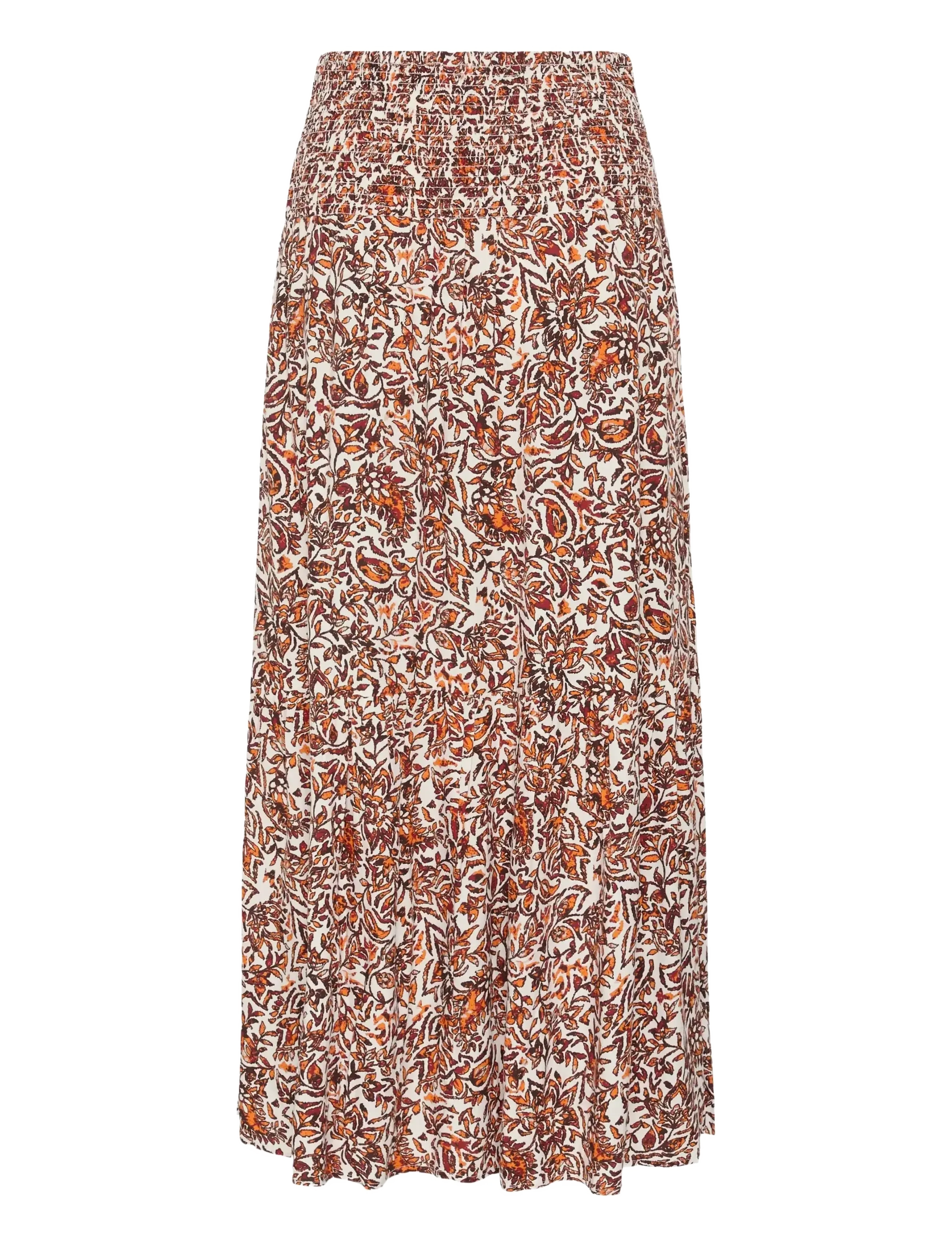 Cream - CRTiah skirt - maxi skirts - orange saraza flower - 2