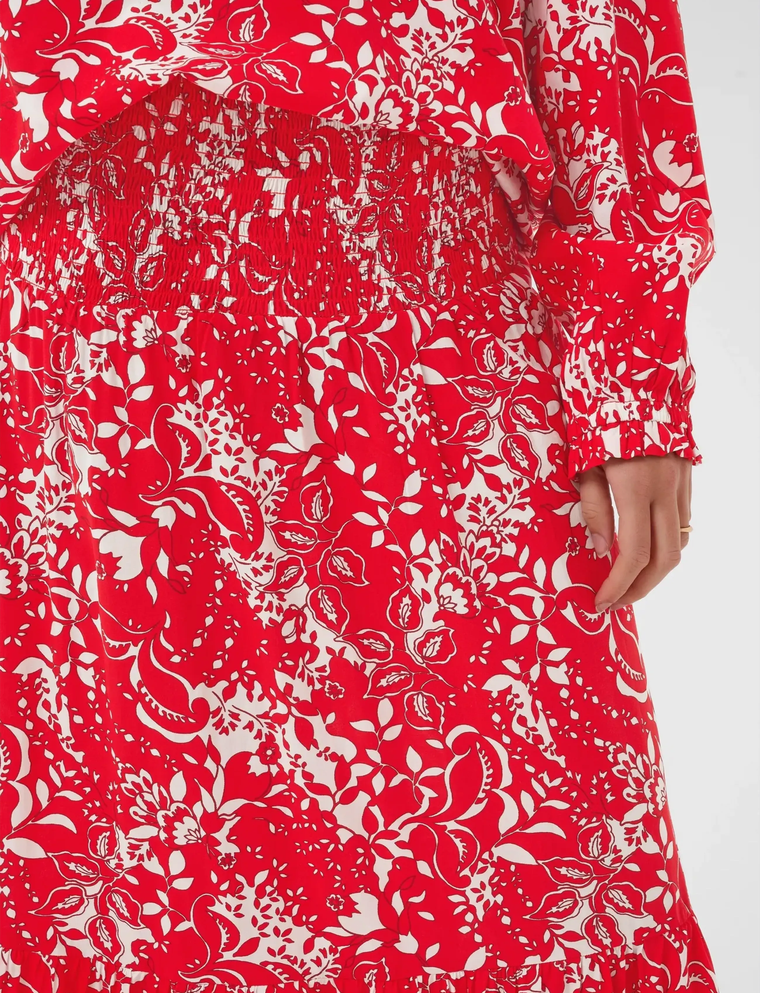 Cream - CRTIAH SKIRT - maksiseelikud - risk red toile - 5