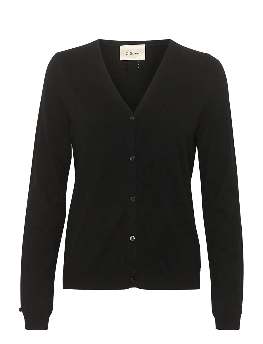 Cream - CRDela Knit Cardigan - strickjacken - pitch black - 1